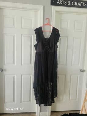 NWT Hot Topic Black Lace High-Low Dress Plus Size